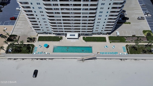 2937 S Atlantic Ave Unit 1108, Daytona Beach Shores, FL 32118 - bird's eye view of apartment complex and a pool area