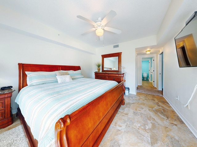 bedroom with ceiling fan