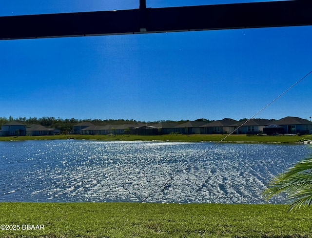 property view of water featuring a residential view