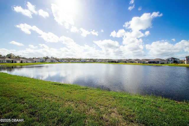 property view of water with a residential view