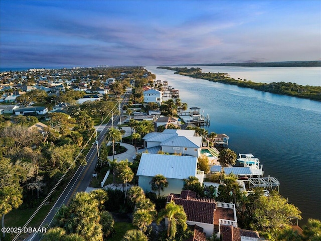 3110 John Anderson Dr, Ormond Beach, FL 32176 - drone / aerial view featuring a water view