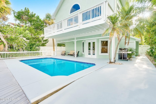 3110 John Anderson Dr, Ormond Beach, FL 32176 - exterior space with a fenced in pool and a patio area