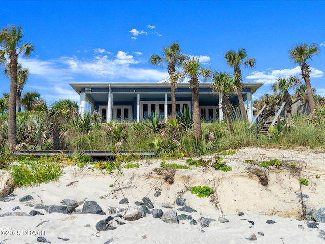 2833 S Atlantic Ave, Daytona Beach, FL 32118 - back of house featuring french doors