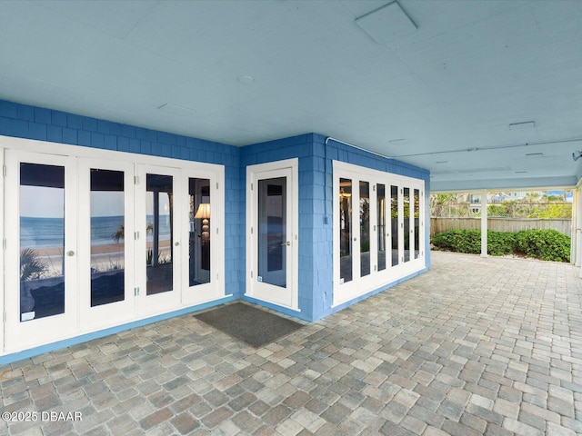 2833 S Atlantic Ave, Daytona Beach, FL 32118 - view of patio featuring french doors