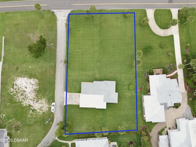 216 N Riverside Dr, Edgewater, FL 32132 - aerial overview of property's location with property parcel outlined