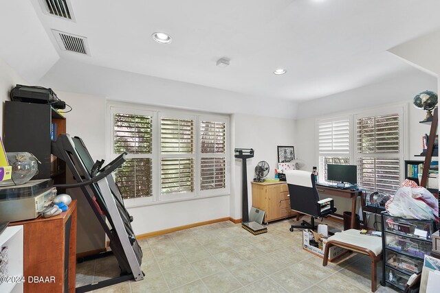 office featuring light tile patterned floors