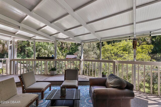 view of sunroom