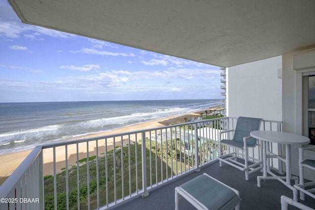1183 Ocean Shore Blvd Unit 602, Ormond Beach, FL 32176 - balcony with view of water and beach