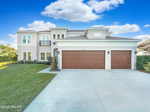 view of front of home with a front yard