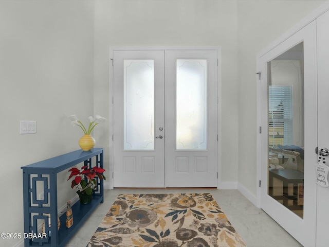 entryway with french doors