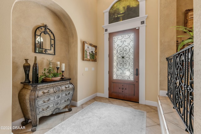 entryway featuring tile patterned flooring