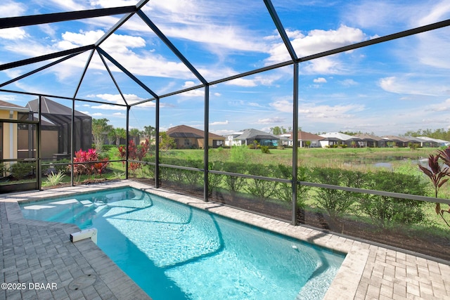 906 Coral Reef Way, Daytona Beach, FL 32124 - swimming pool featuring a residential view and glass enclosure