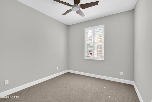 906 Coral Reef Way, Daytona Beach, FL 32124 - carpeted empty room featuring a ceiling fan and baseboards