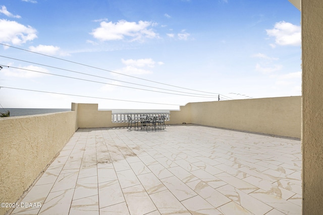 view of patio featuring outdoor dining space