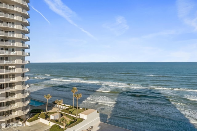 property view of water with a view of the beach