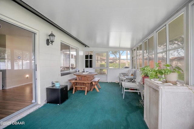 view of sunroom / solarium