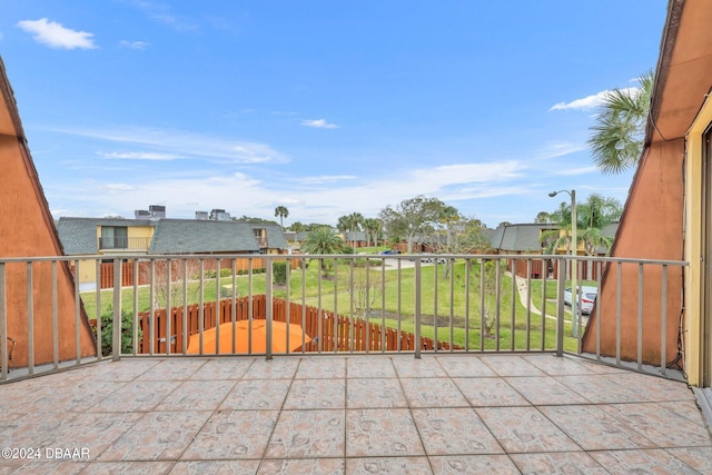 view of patio / terrace with a balcony