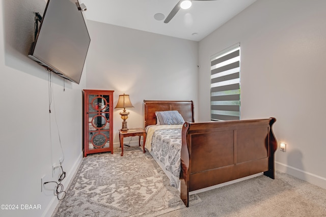 6232 W Fallsgrove Ln, Port Orange, FL 32128 - bedroom featuring carpet flooring and ceiling fan