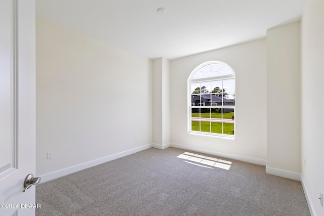 unfurnished room with carpet floors