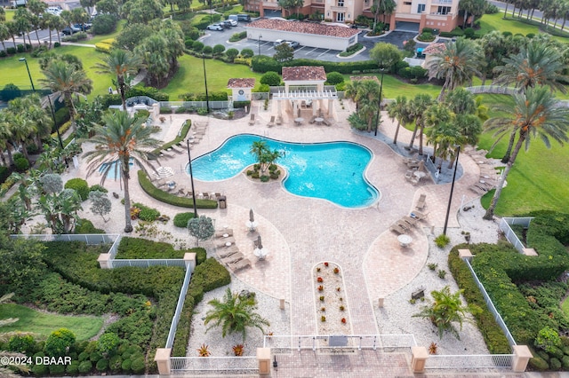 view of pool with a patio area