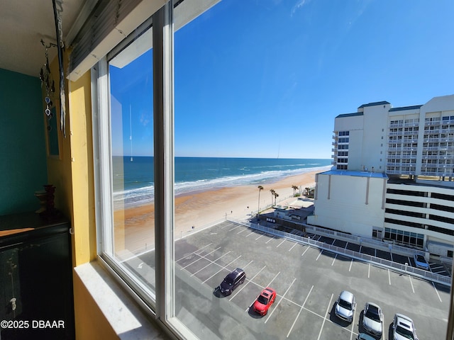 water view featuring a beach view