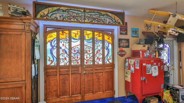 foyer entrance with french doors