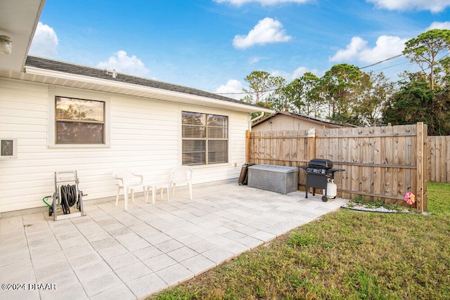 view of patio / terrace with area for grilling