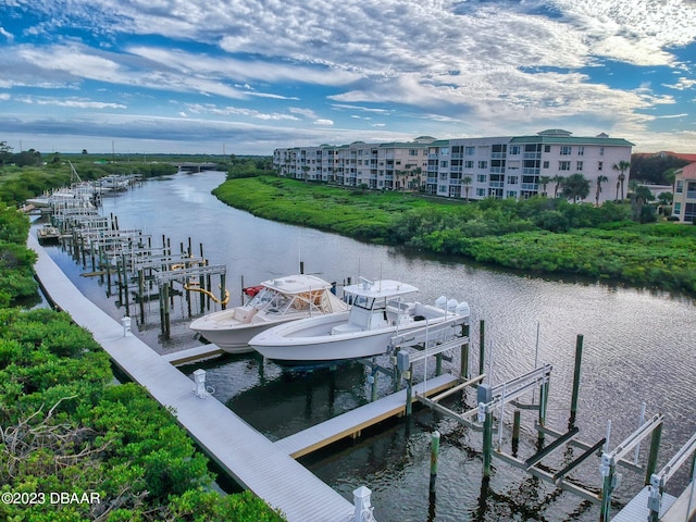520 S Peninsula Ave Unit 2D7, New Smyrna Beach, FL 32169 - view of dock with a water view