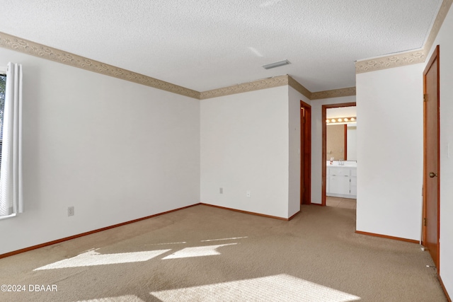 interior space with a textured ceiling