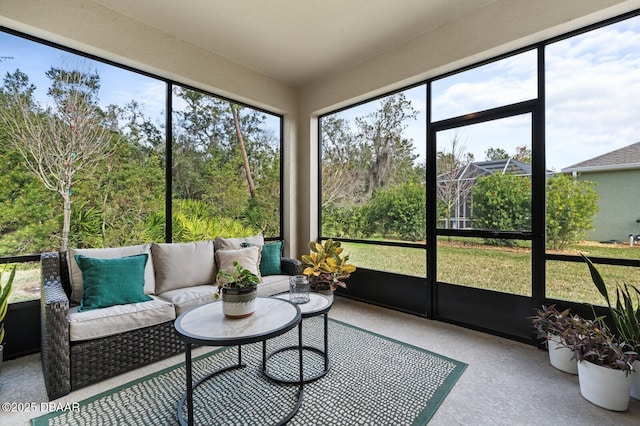 view of sunroom