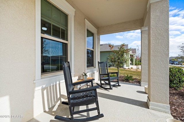 view of patio with a porch