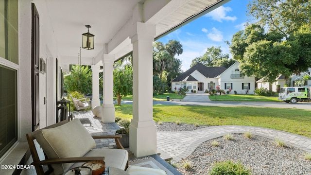 view of patio / terrace with a porch