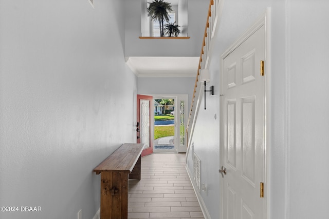 entryway featuring light hardwood / wood-style flooring