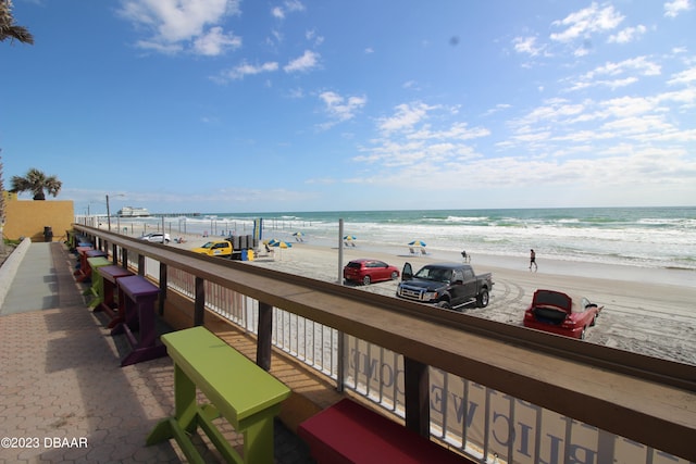 water view with a view of the beach