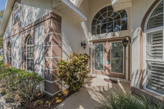 view of exterior entry with french doors