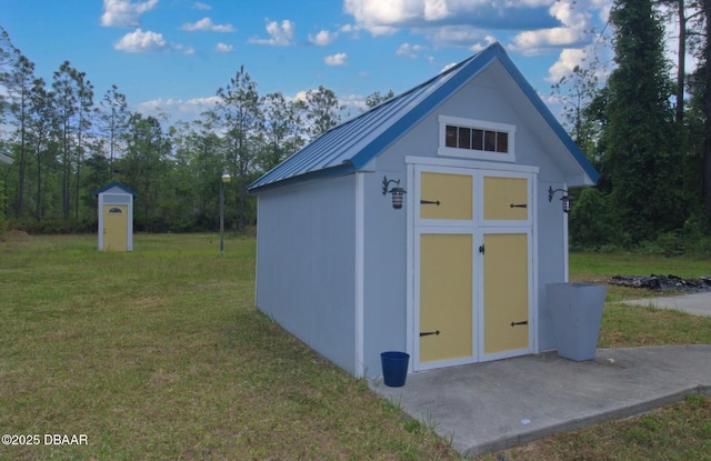 view of shed