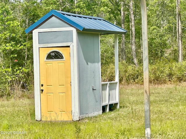 view of shed