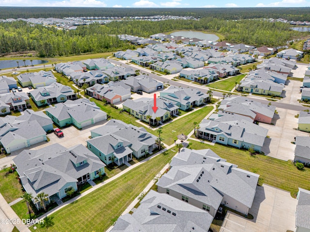 232 Ocean Hammock Loop, Daytona Beach, FL 32124 - drone / aerial view with a view of trees, a water view, and a residential view