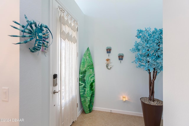 view of tiled entrance foyer