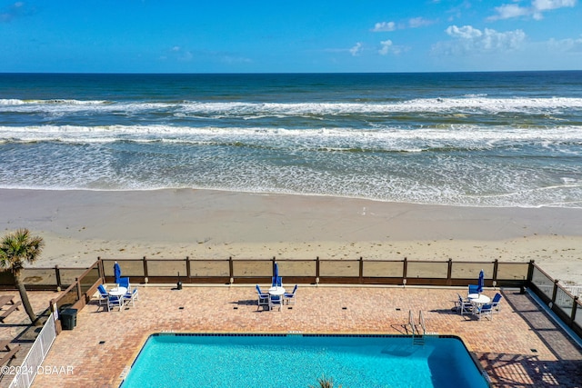 water view featuring a beach view