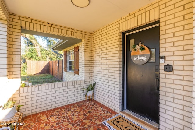 view of doorway to property