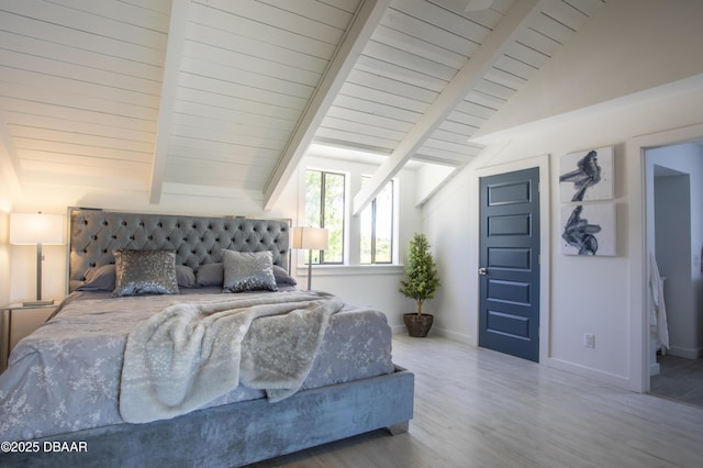 1076 Shockney Dr, Ormond Beach, FL 32174 - bedroom with wood finished floors, baseboards, and wooden ceiling