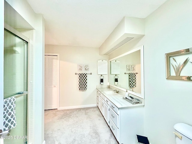 146 Deer Lake Cir, Ormond Beach, FL 32174 - bathroom with vanity and a shower with door