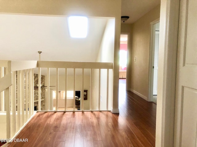 146 Deer Lake Cir, Ormond Beach, FL 32174 - hall with hardwood / wood-style flooring and baseboards