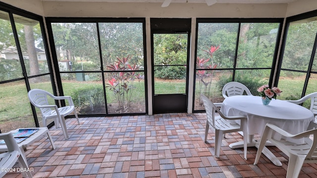 sunroom with a wealth of natural light