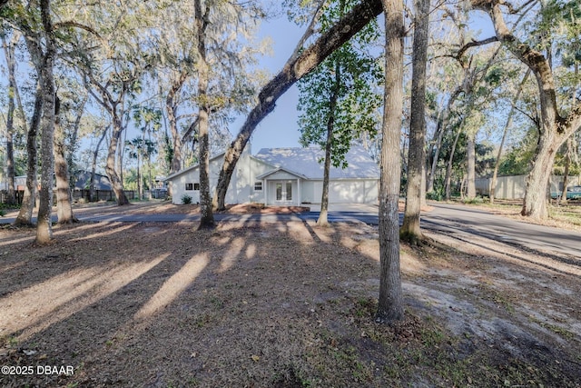 view of single story home