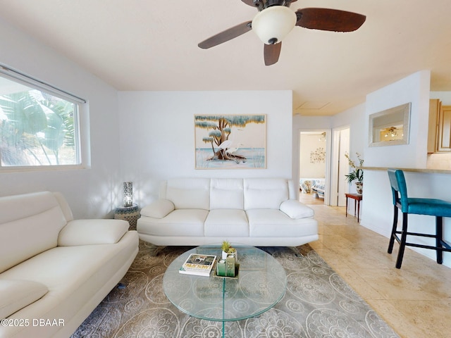 823 E 10th Ave, New Smyrna Beach, FL 32169 - living area with ceiling fan