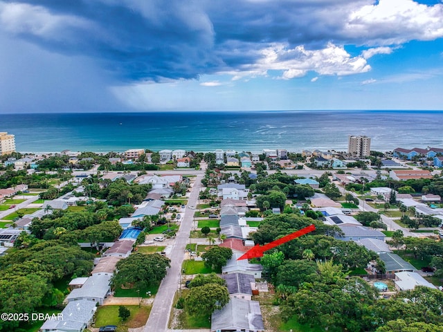 823 E 10th Ave, New Smyrna Beach, FL 32169 - aerial overview of property's location with a large body of water