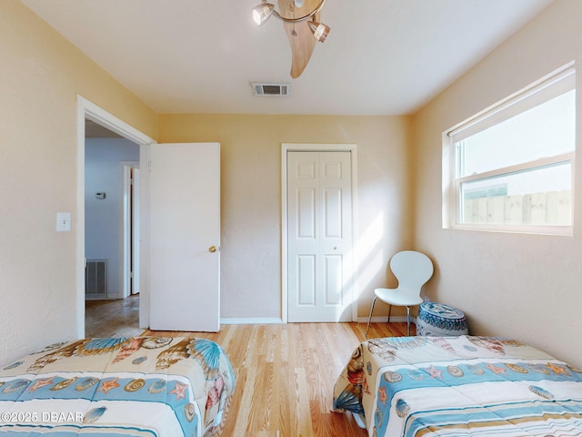 823 E 10th Ave, New Smyrna Beach, FL 32169 - bedroom featuring wood finished floors and a closet