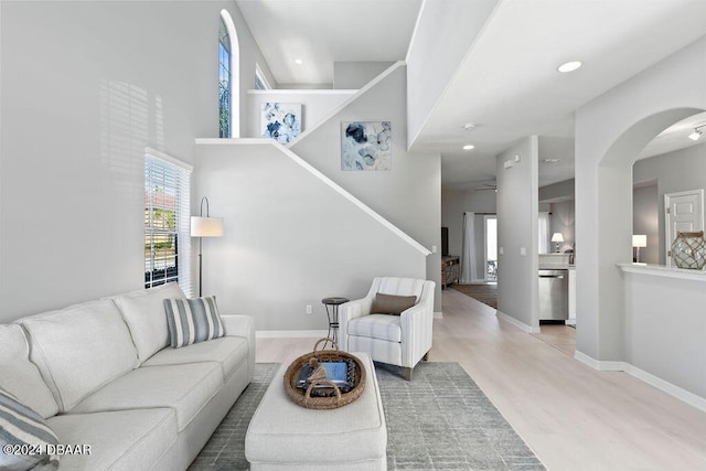 living room featuring hardwood / wood-style floors